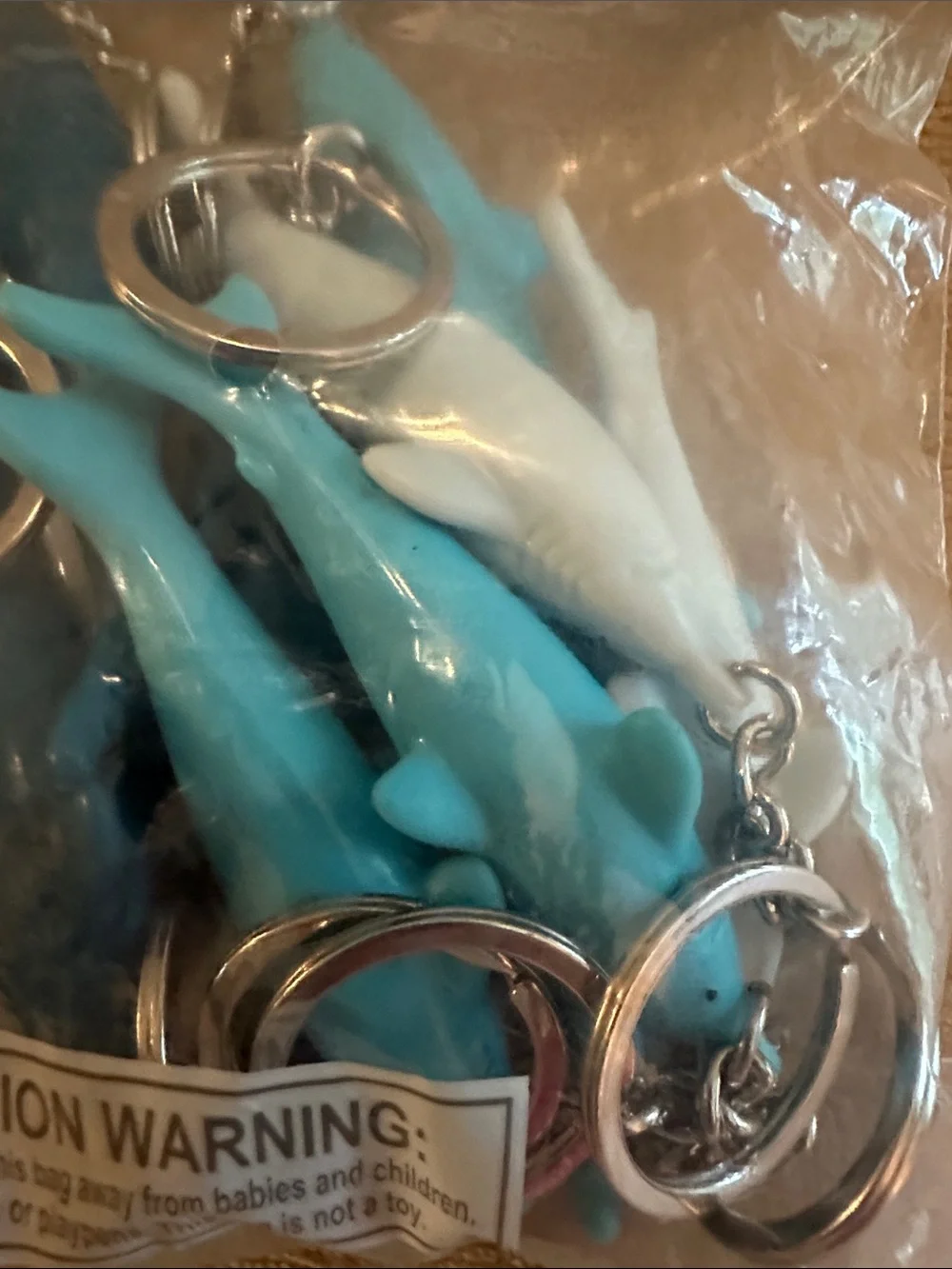 Spritz Dolphin Keychain Pack - Light Blue, Teal & White (12-Count)